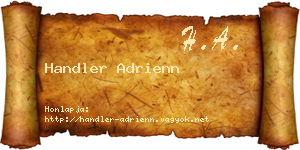 Handler Adrienn névjegykártya